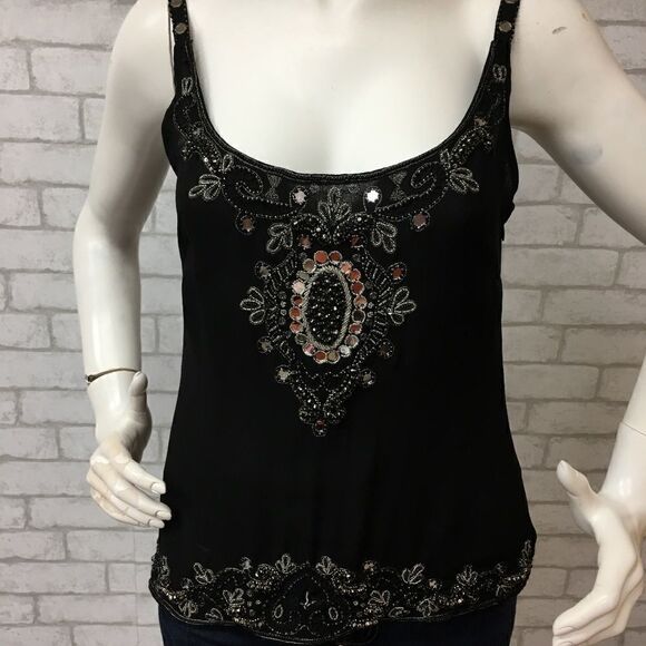 NWOT Yoana Baraschi black beaded tank - 4 - Picture 3 of 10